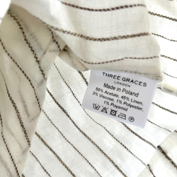 Three Graces London Jola Striped High-rise Shorts | Size US 4 | Great Condition - Picture 12 of 15